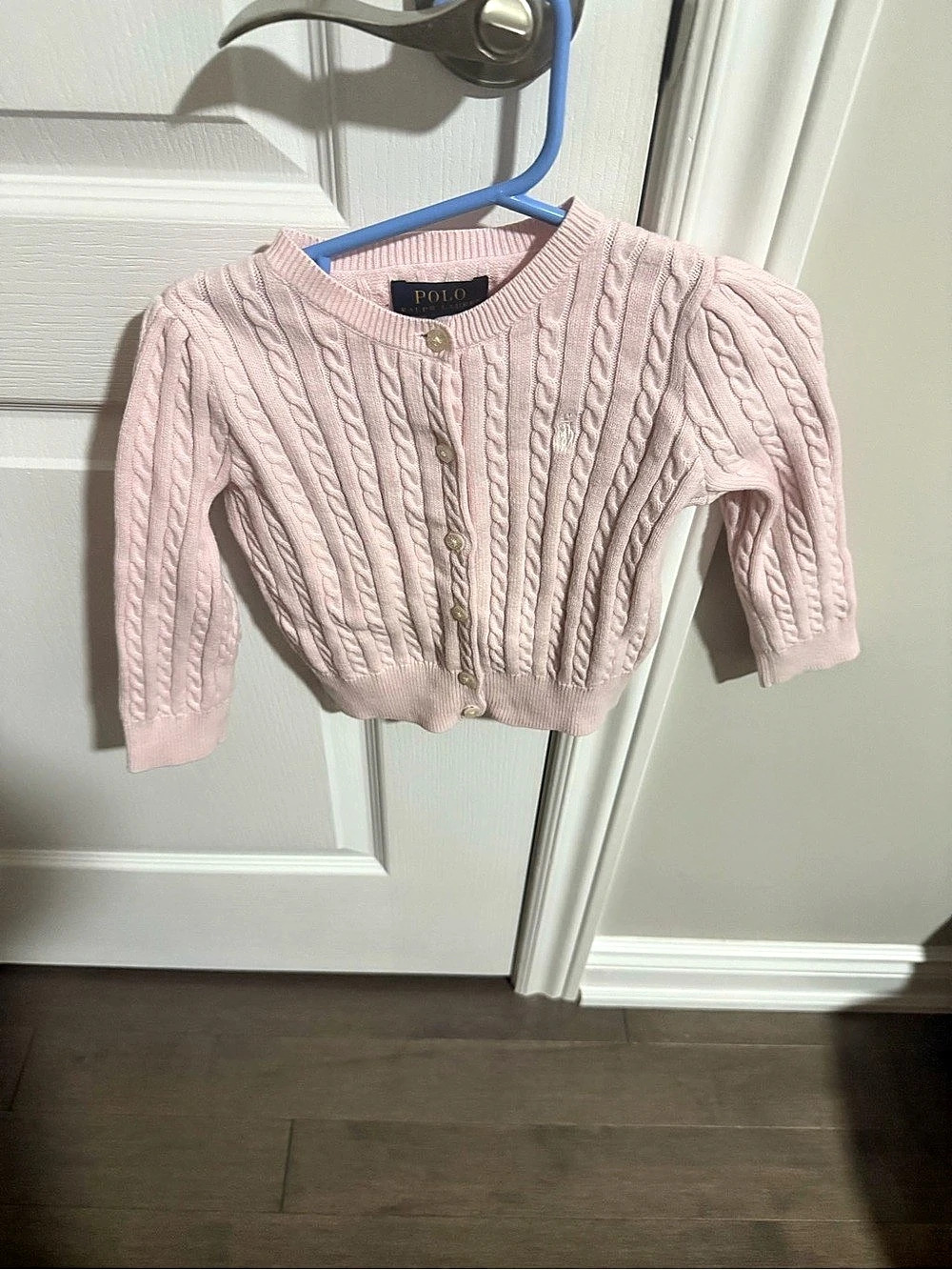 Polo Ralph Lauren Girls Cable-Knit Cotton Cardigan Pink Girls 2/2T